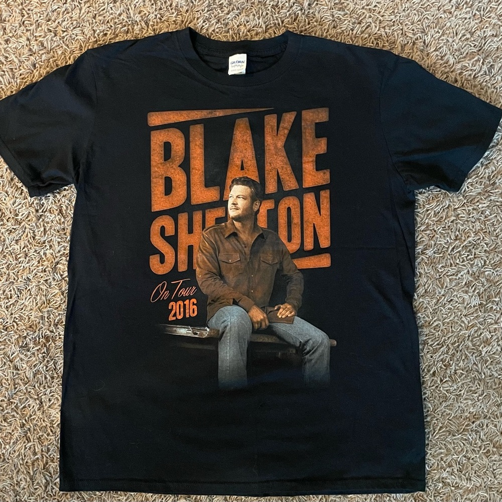 Blake Shelton 2016 Concert Tour Black T-Shirt, adult large, PERFECT!